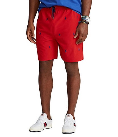 Polo Ralph Lauren Big & Tall Traveler Classic Fit Allover Pony 6.5#double; Inseam and 7.5#double; Inseam Swim Trunks