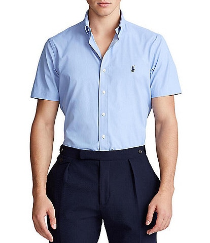 Polo Ralph Lauren Big & Tall Twill Performance Stretch Short-Sleeve Woven Shirt
