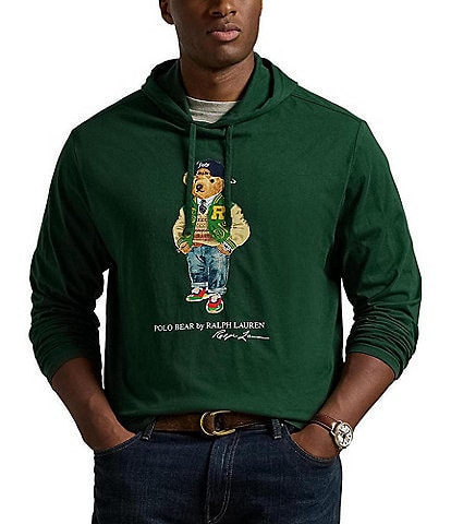 Polo Ralph Lauren Big & Tall Varsity Bear Long Sleeve Hoodie T-Shirt