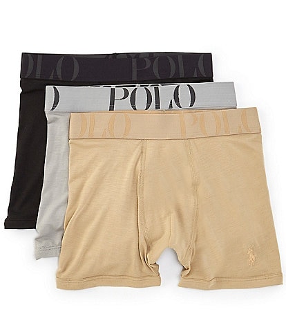 Polo Ralph Lauren Big Boys 8-16 Model Boxer Briefs 3-Pack