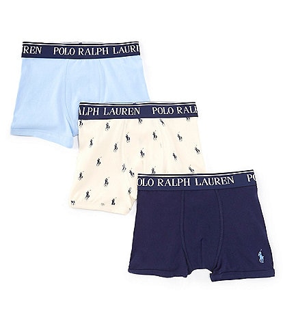 Polo Ralph Lauren Big Boys 8-20 Cotton Stretch Boxer Brief 3-Pack