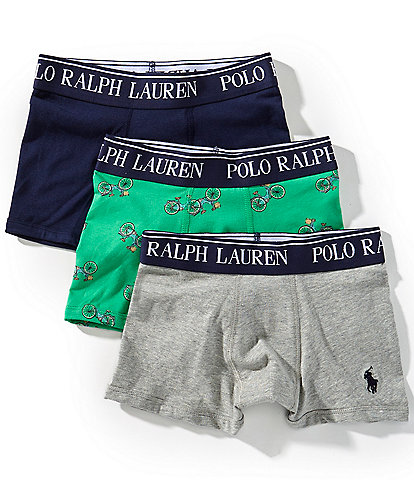 Polo Ralph Lauren Big Boys Cotton Stretch Boxer Brief 3-Pack