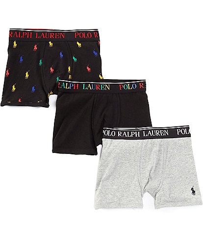 Polo Ralph Lauren Big Boys Cotton Stretch Boxer Brief 3-Pack