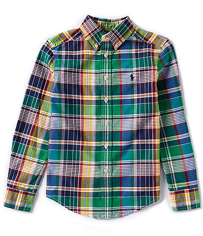 Polo Ralph Lauren Big Boys 8-20 Long Sleeve Plaid Oxford Shirt