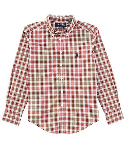 Polo Ralph Lauren Big Boys 8-20 Long-Sleeve Plaid Poplin Shirt