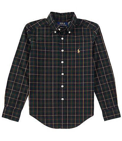 Polo Ralph Lauren Big Boys 8-20 Long Sleeve Plaid Poplin Shirt