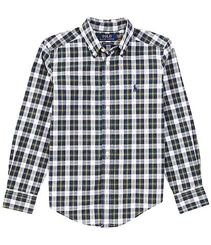 Polo Ralph Lauren Big Boys 8-20 Long Sleeve Plaid Poplin Shirt