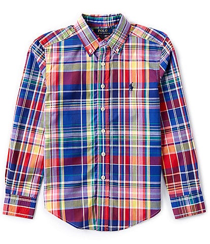 Polo Ralph Lauren Big Boys 8-20 Long Sleeve Plaid Poplin Shirt