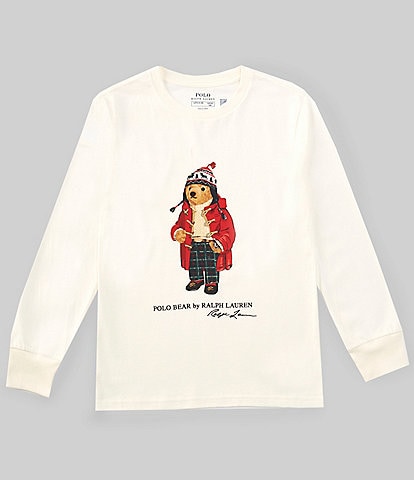 Polo Ralph Lauren Big Boys 8-20 Long Sleeve Polo Bear Jersey T-Shirt