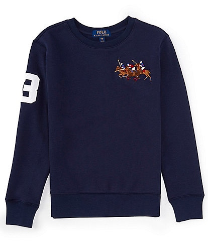 Polo Ralph Lauren Big Boys 8-20 Long Sleeve Triple Pony Fleece Sweatshirt