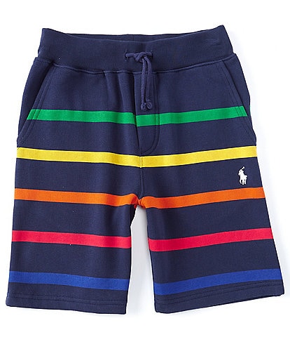 Polo Ralph Lauren Big Boys 8-20 Rainbow Striped Fleece Pull-On Shorts