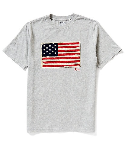 Polo Ralph Lauren Big Boys 8-20 Short Sleeve Americana Flag Jersey T-Shirt