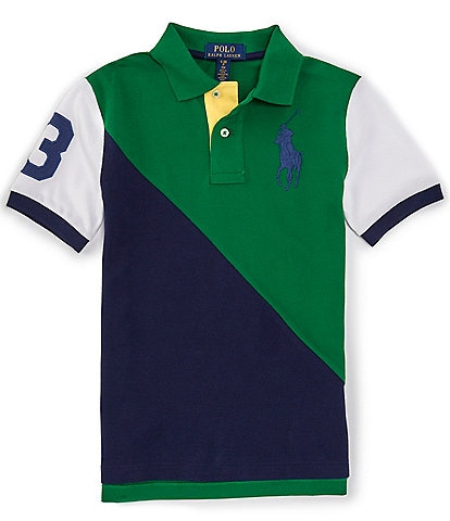Polo Ralph Lauren Big Boys 8-20 Short-Sleeve Big Pony Color Block Mesh Polo Shirt