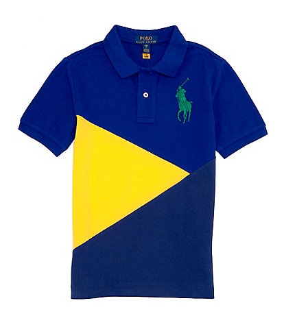 Polo Ralph Lauren Big Boys 8-20 Short Sleeve Big Pony Color Block Mesh Polo Shirt