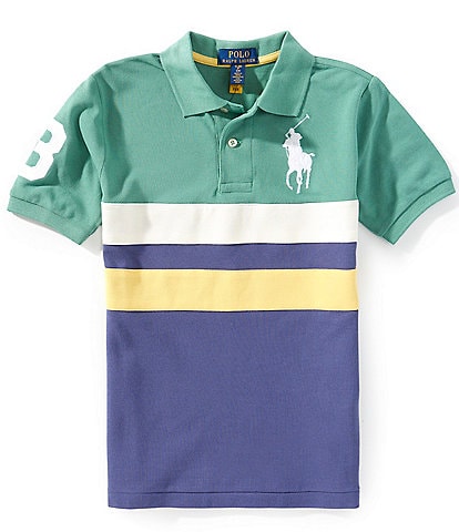Polo Ralph Lauren Big Boys 8-20 Short-Sleeve Big Pony Color Block Mesh Polo Shirt
