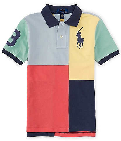 Polo Ralph Lauren Big Boys 8-20 Short Sleeve Big Pony Patchwork-Printed Mesh Polo Shirt