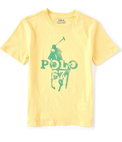 Polo Ralph Lauren Big Boys 8-20 Short Sleeve Big Pony Stamped Logo Cotton Jersey T-Shirt