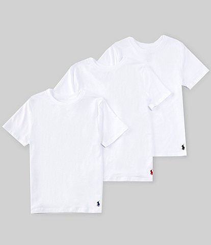 Polo Ralph Lauren Big Boys 8-20 Short Sleeve Classic Crewneck T-Shirt 3-Pack