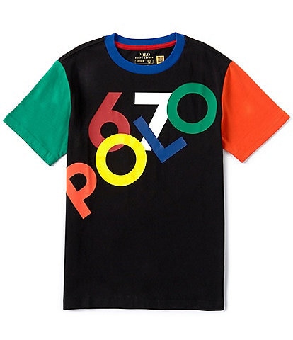 Polo Ralph Lauren Big Boys 8-20 Short-Sleeve Color-Blocked Logo Jersey T-Shirt