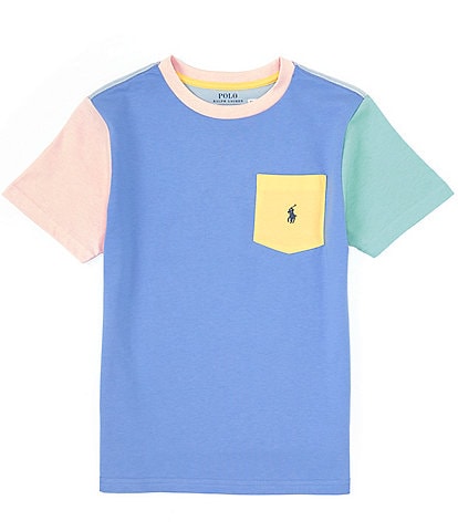 Polo Ralph Lauren Big Boys 8-20 Short Sleeve Color-Blocked Pocket T-Shirt