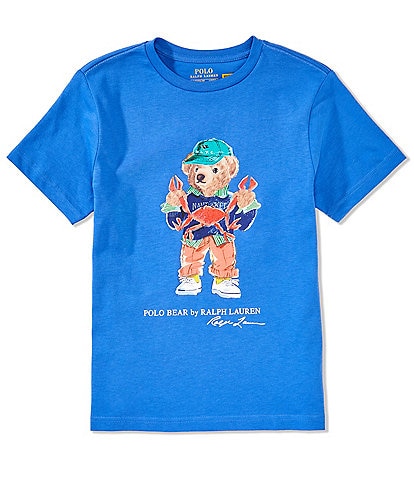 Polo Ralph Lauren Big Boys 8-20 Short Sleeve Crab Polo Bear Graphic Jersey T-Shirt