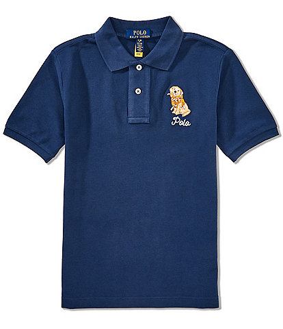 Polo Ralph Lauren Big Boys 8-20 Short Sleeve Dog-Embroidered Mesh Polo Shirt
