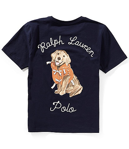 Polo Ralph Lauren Big Boys 8-20 Short-Sleeve Dog-Print Pocket Jersey T-Shirt
