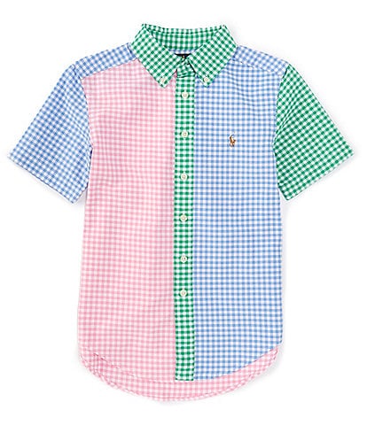 Polo Ralph Lauren Big Boys 8-20 Short-Sleeve Gingham Oxford Fun Shirt