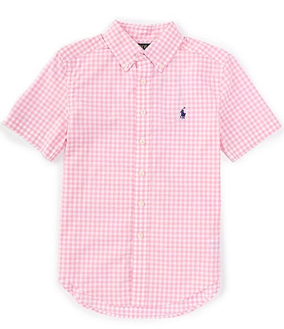 Polo Ralph Lauren Big Boys 8-20 Short Sleeve Gingham Poplin Shirt