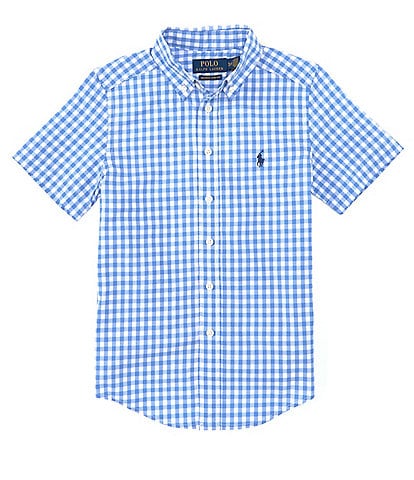 Polo Ralph Lauren Big Boys 8-20 Short-Sleeve Gingham Poplin Woven Shirt