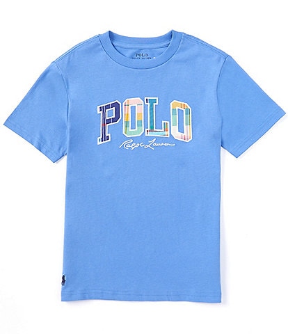 Polo Ralph Lauren Big Boys 8-20 Short Sleeve Madras-Logo Cotton Jersey T-Shirt