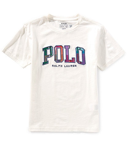 Polo Ralph Lauren Big Boys 8-20 Short Sleeve Madras-Logo Jersey T-Shirt