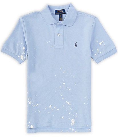 Polo Ralph Lauren Big Boys 8-20 Short-Sleeve Paint-Splatter-Print Mesh Polo Shirt