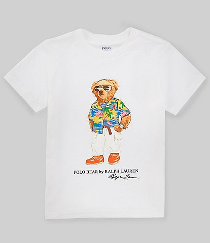Polo Ralph Lauren Big Boys 8-20 Short Sleeve Polo Hawaiian Bear T-Shirt