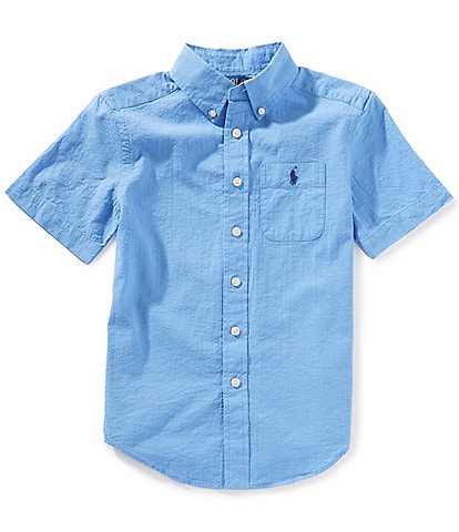 Polo Ralph Lauren Big Boys 8-20 Short Sleeve Seersucker Shirt