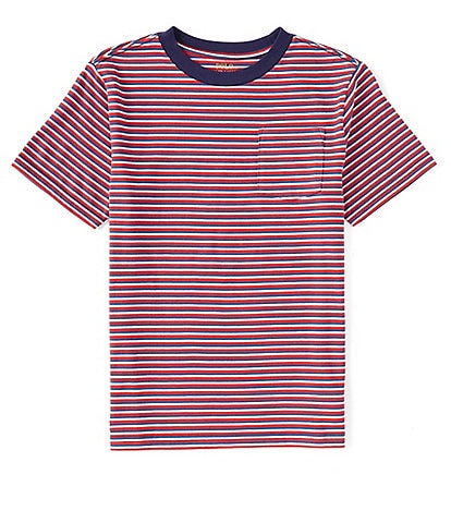 Polo Ralph Lauren Big Boys 8-20 Short Sleeve Striped Jersey Pocket T-Shirt