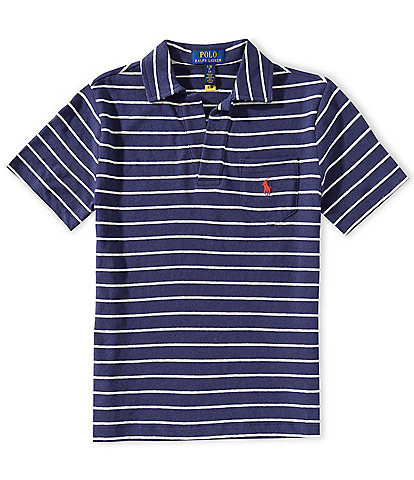 Polo Ralph Lauren Big Boys 8-20 Short-Sleeve Striped Linen-Blend Polo Shirt