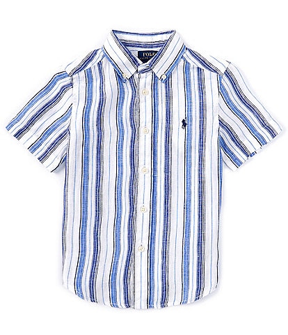 Polo Ralph Lauren Big Boys 8-20 Short Sleeve Striped Linen Shirt