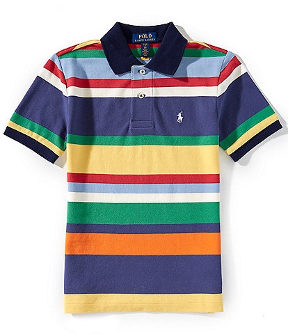 Polo Ralph Lauren Big Boys Short Sleeve Striped Mesh Polo Shirt