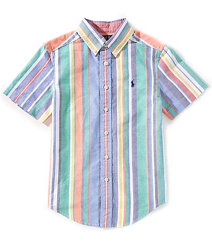 Polo Ralph Lauren Big Boys 8-20 Short-Sleeve Striped Oxford Shirt