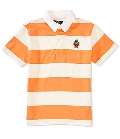 Polo Ralph Lauren Big Boys 8-20 Short Sleeve Striped Polo Bear Rugby Shirt