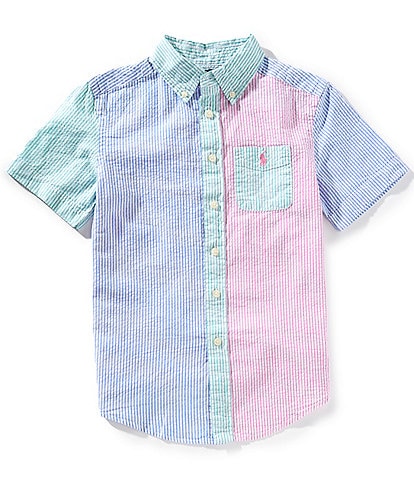 Polo Ralph Lauren Big Boys 8-20 Short-Sleeve Striped Seersucker Fun Shirt