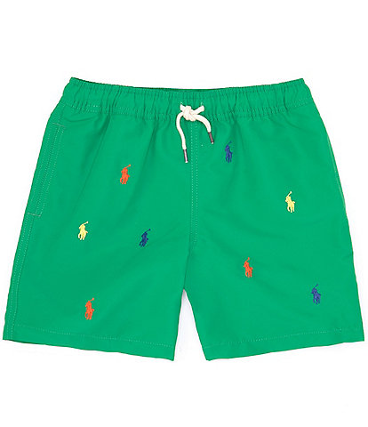 Polo Ralph Lauren Big Boys 8-20 Traveler Embroidered Pattern Swim Trunks