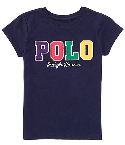 Polo Ralph Lauren Big Girls 7-16 Cap-Sleeve Corduroy-Logo Jersey T-Shirt