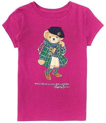 Polo Ralph Lauren Girls White Teddy Bear Long Sleeve T-shirt