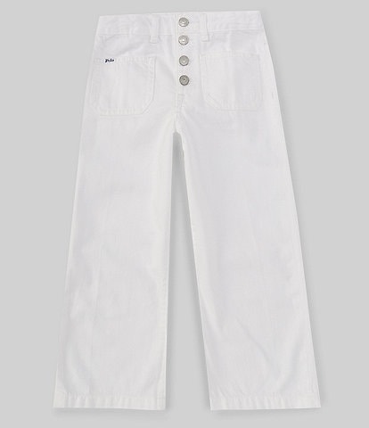 Polo Ralph Lauren Big Girls 7-16 Cropped Wide-Leg Denim Jeans