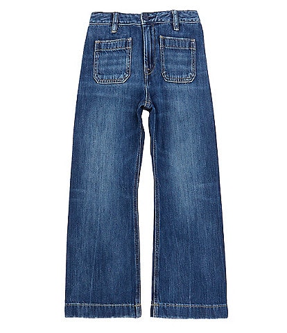 Polo Ralph Lauren Big Girls Denim Logo Wide-Leg Jeans