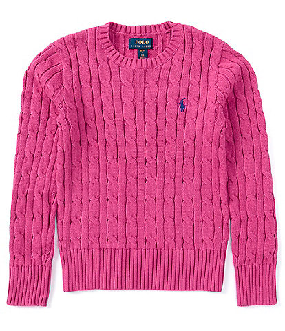 Polo Ralph Lauren Big Girls 7-16 Long-Sleeve Cable-Knit Sweater