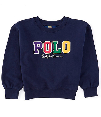 Polo Ralph Lauren Big Girls 7-16 Long-Sleeve Corduroy-Logo Fleece Sweatshirt