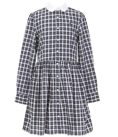 Polo Ralph Lauren Little Girls 2T-6X Long Sleeve Logo Fleece Hoodie  Drop-Waist Dress